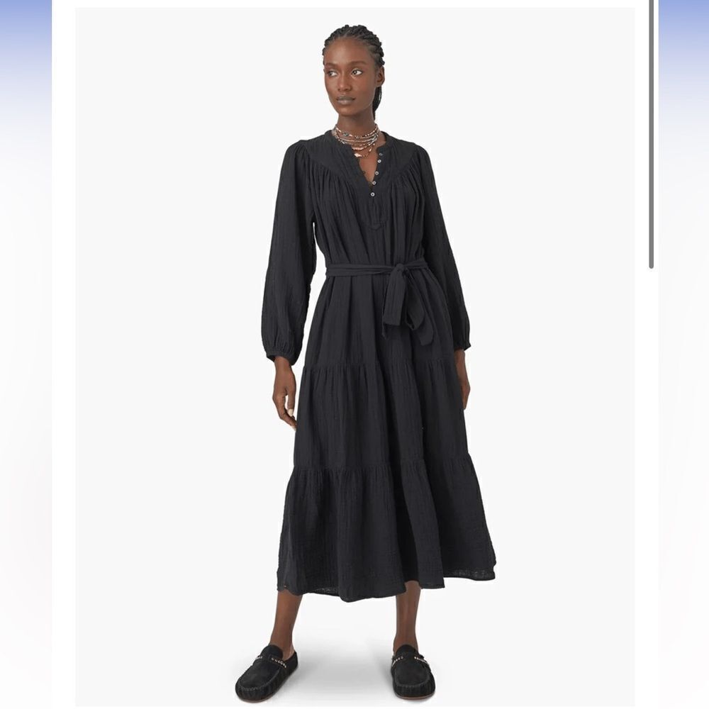 Xirena Wrenn Dress Midi Tiered Black